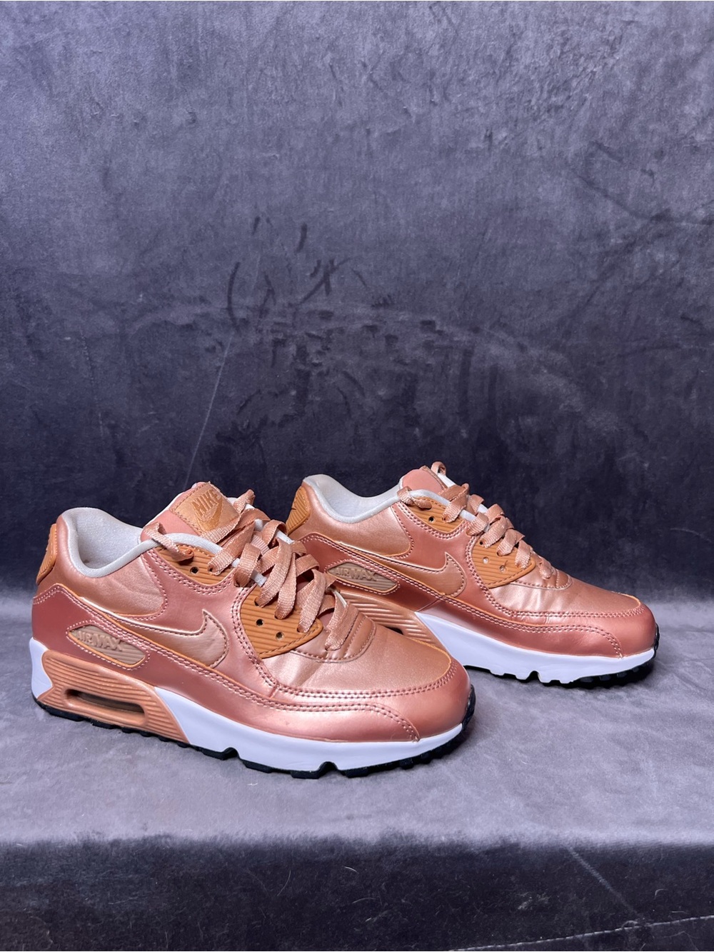 Nike Girl’s Metallic Rose Copper Air Max Sneakers
